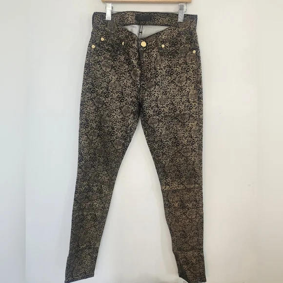 7 for all Mankind Gold Geo Skinny Jean - Picture 3 of 13
